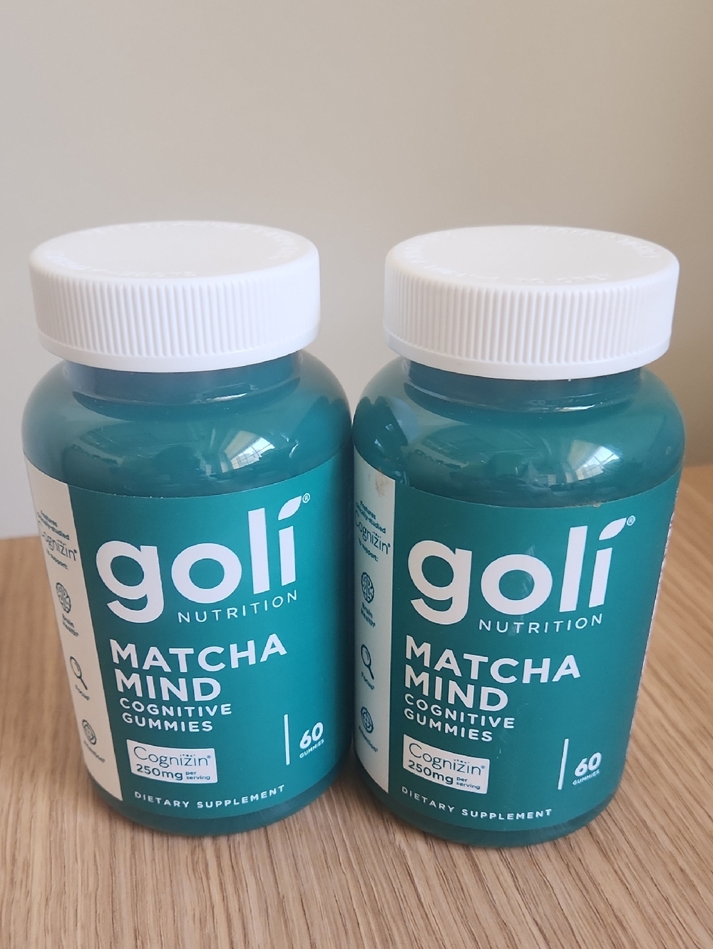 Goli Nutrition Set Of 2 Matcha Mind Cognitive Gummies 60ct Each NIB